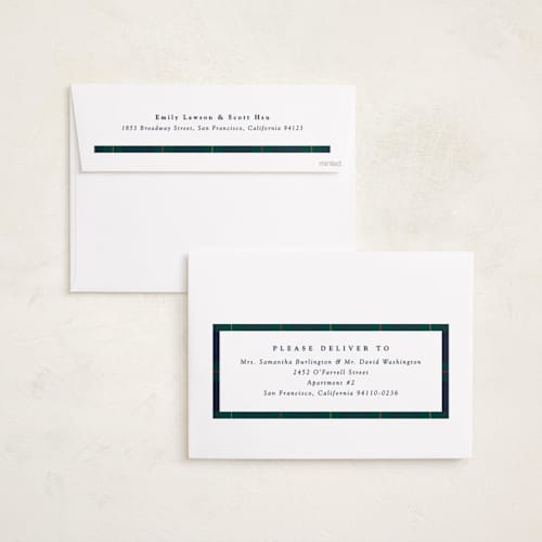 This is a academy graduation announcements with standard by Lea Delaveris called preppy plaid printing on recycled smooth signature in grand