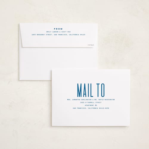 This is a bluebird graduation announcements with standard by Owl and Toad called billboard printing on recycled smooth signature in grand