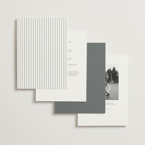This is a mist wedding invitations with foil pressed by Sarah Brown called formally printing on signature in grand