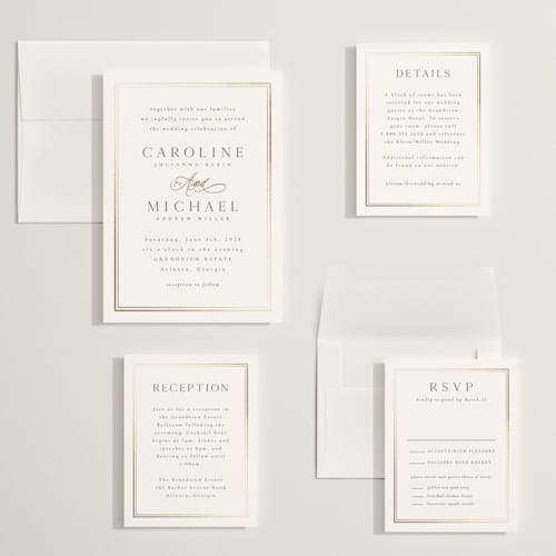 This is a cloud wedding invitations with foil pressed by Nicole Walsh called lustre printing on signature in grand