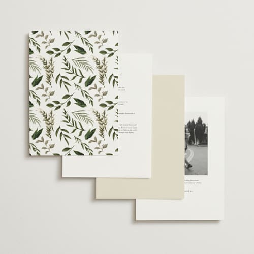 This is a vanilla wedding invitations with foil pressed by Susan Moyal called classic love printing on signature in grand