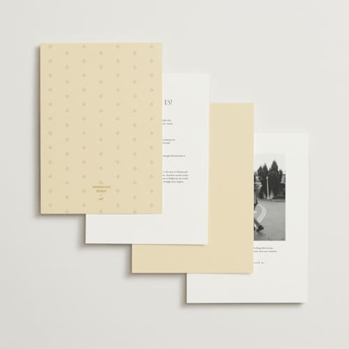 This is a navy wedding invitations with foil pressed by Baumbirdy called woven printing on signature in grand