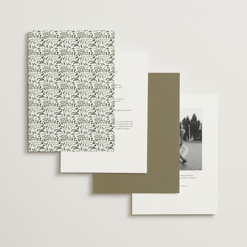 This is a blush wedding invitations with foil pressed by Susan Moyal called blooming vine printing on signature in grand