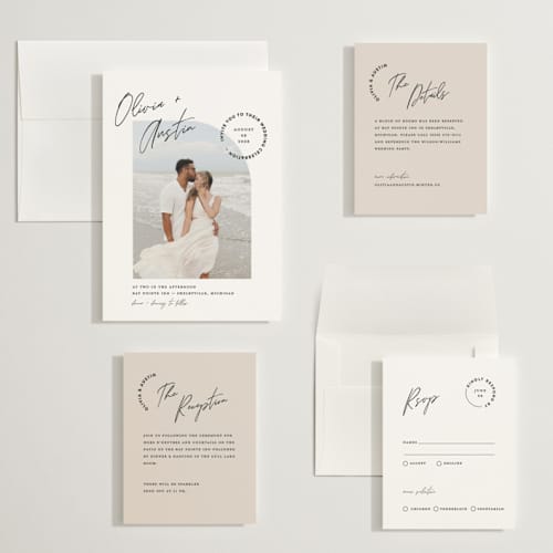 This is a cloud wedding invitations with standard by Pixel and Hank called merge printing on recycled smooth signature in grand