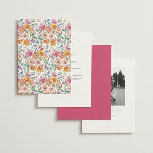 This is a tropical wedding invitations with standard by Itsy Belle Studio called floral pop printing on signature in grand