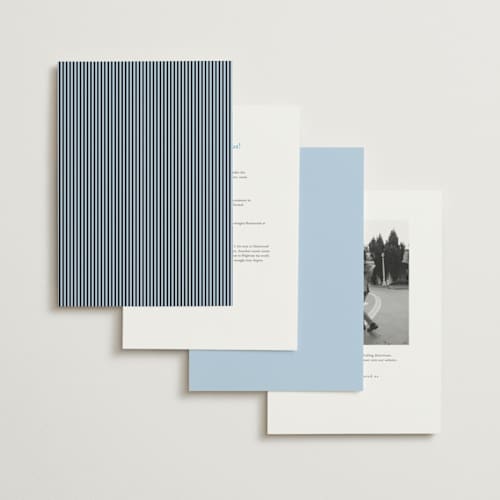 This is a sky wedding invitations with standard by Blustery August called tarte tatin printing on signature in grand