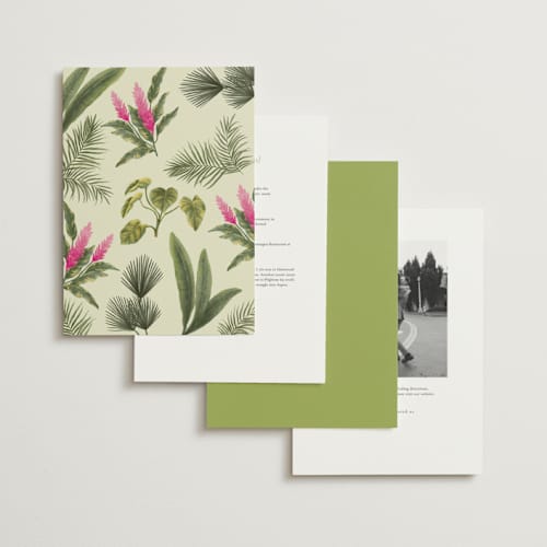 This is a lime wedding invitations with standard by Elly called tropical garden printing on signature in grand