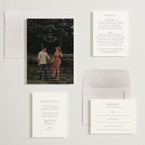 This is a opal wedding invitations with standard by Jennifer Postorino called picture perfect printing on signature in grand