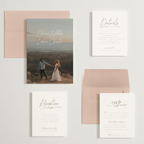 This is a chiffon wedding invitations with standard by Orasie called full photo printing on signature in grand
