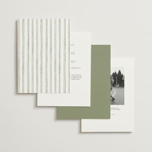 This is a moss wedding invitations with standard by Cass Loh called handwritten printing on signature in grand