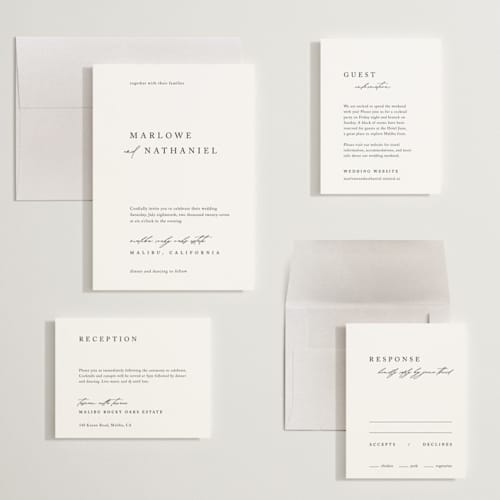 This is a silk wedding invitations with standard by Kelly Schmidt called astoria printing on signature in grand