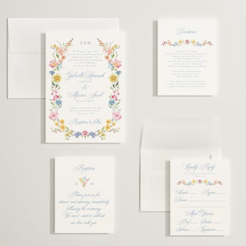 This is a meadow wedding invitations with standard by Petra Kern called everlasting romance printing on signature in grand