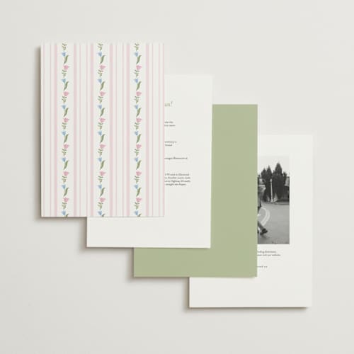 This is a garden wedding invitations with standard by Creo Study called folk garden printing on signature in grand