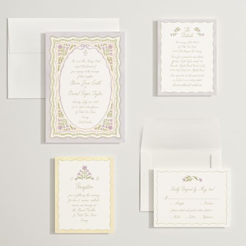 This is a iris wedding invitations with standard by Creo Study called folk garden printing on signature in grand