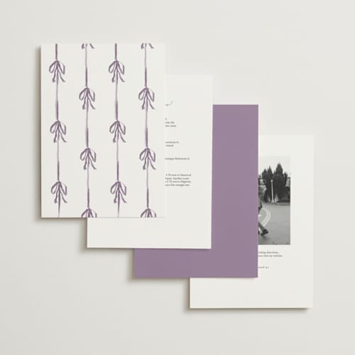 This is a lilac wedding invitations with standard by Pati Cascino called barolo printing on signature in grand