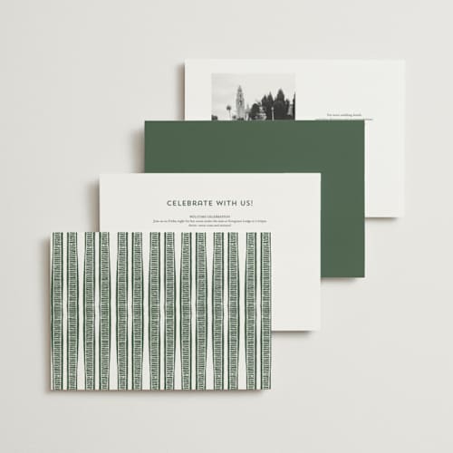 This is a fern wedding invitations with standard by Katharine Watson called block print frame printing on signature in grand