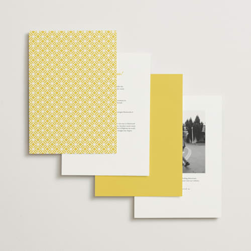 This is a sunshine wedding invitations with standard by Jessie Steury called pretty picado printing on signature in grand