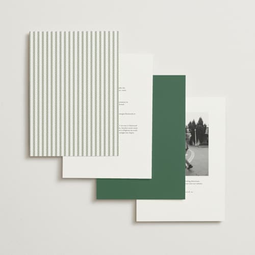 This is a pine wedding invitations with standard by Amy Kross called mountain ridge printing on signature in grand