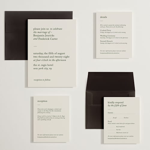 This is a forest wedding invitations with standard by Bethan called editorial printing on signature in grand