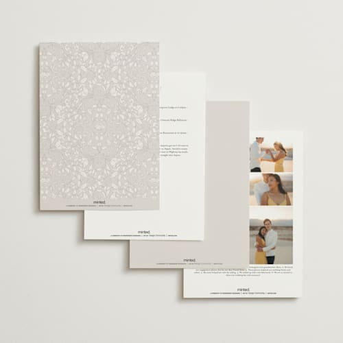 This is a natural wedding invitations with standard by BR Designs called vintage flourishes printing on signature in grand