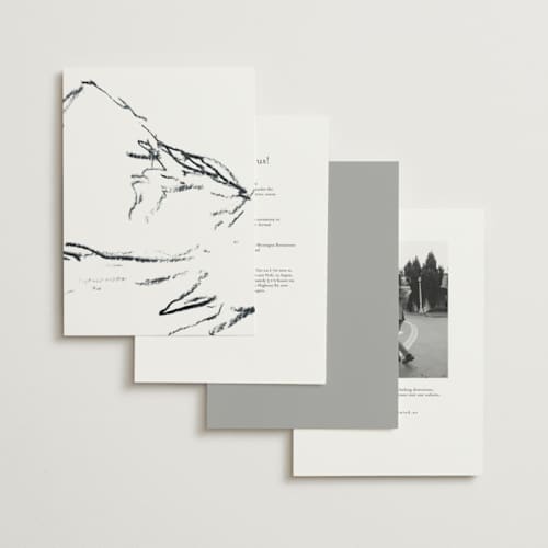 This is a snow wedding invitations with standard by Mere Paper called sketched mountains printing on signature in grand