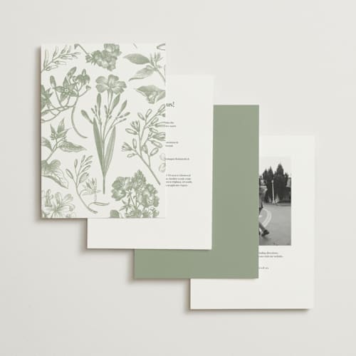 This is a moss wedding invitations with standard by Kelly Schmidt called woods printing on signature in grand