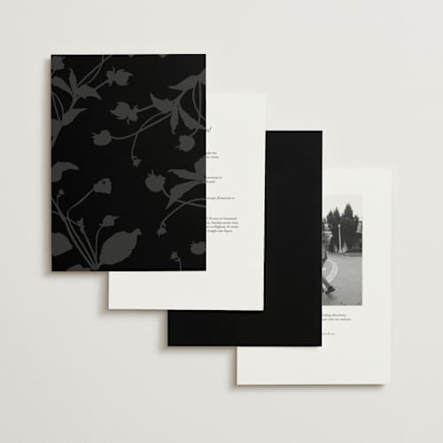 This is a noir wedding invitations with standard by AK Graphics called autumnal printing on signature in grand