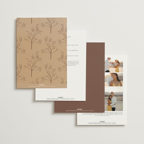 This is a autumn wedding invitations with standard by Morgan Ramberg called disney storybook printing on signature in grand