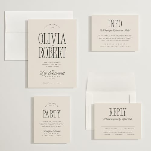 This is a linen wedding invitations with standard by Kelly Schmidt called riviera printing on signature in grand