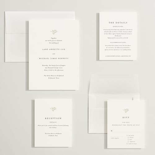 This is a cloud wedding invitations with standard by Design Lotus called sense and sensibility printing on signature in grand
