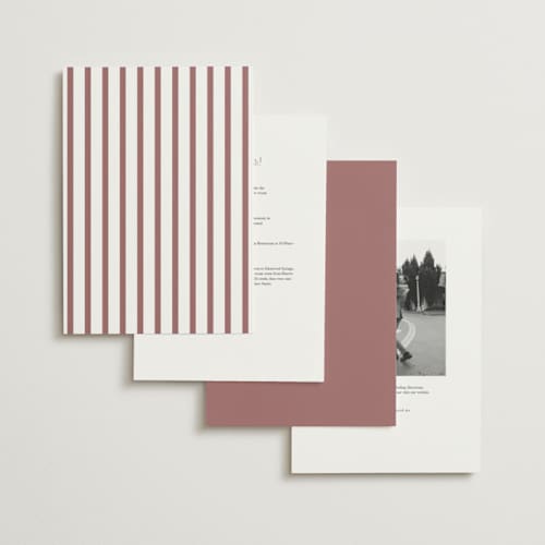 This is a dusty rose wedding invitations with standard by Cass Loh called quirky fun printing on signature in grand