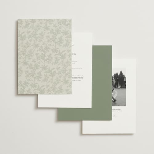 This is a jungle wedding invitations with standard by Jenna Holcomb called vintage tropics printing on signature in grand