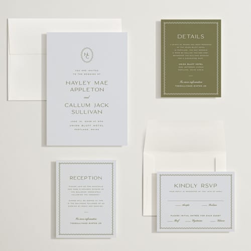 This is a lavender wedding invitations with standard by Ellen Schlegelmilch called callum printing on signature in grand