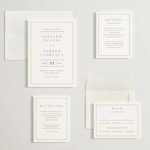 This is a cotton wedding invitations with standard by Stacey Meacham called warm affection printing on signature in grand