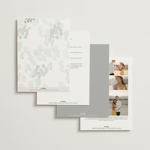 This is a classic white wedding invitations with standard by Design Lotus called a thousand years printing on signature in grand