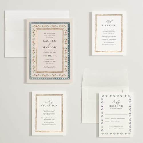 This is a sea wedding invitations with standard by leslie hamer called americana printing on signature in grand