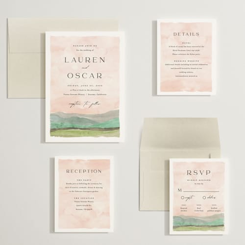 This is a northern wedding invitations with standard by Pixel and Hank called countryside printing on signature in grand