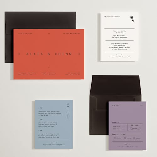 This is a verona sunset wedding invitations with standard by Blustery August called alaia printing on signature in grand