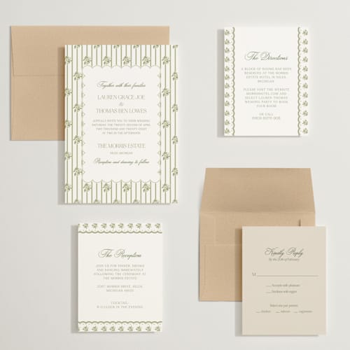 This is a petal wedding invitations with standard by Lisa Joanna Harrison called summer fields printing on signature in grand