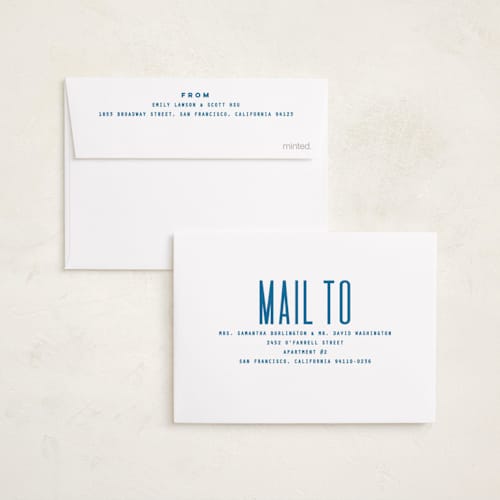 This is a bluebird graduation announcements with standard by Owl and Toad called billboard printing on signature in petite