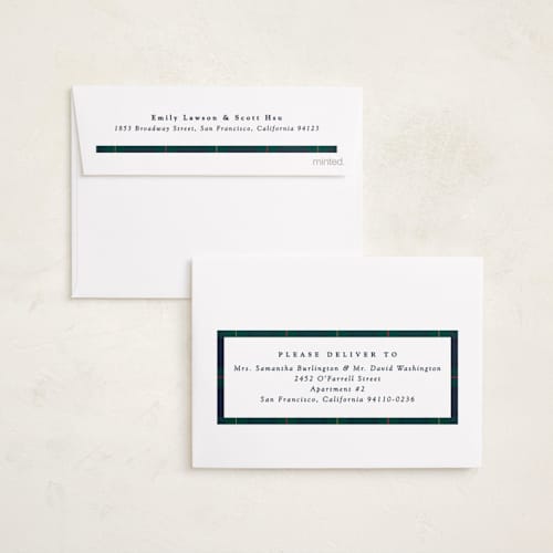 This is a academy graduation announcements with standard by Lea Delaveris called preppy plaid printing on signature in petite
