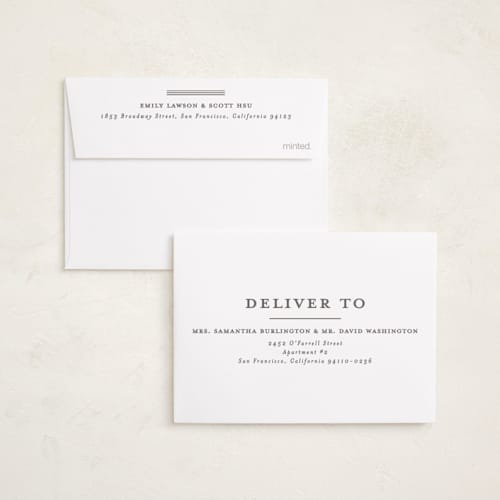 This is a steel graduation announcements with standard by Creo Study called timeless impressions printing on signature in petite