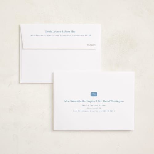 This is a robins egg graduation announcements with standard by Carolyn MacLaren called angled frame printing on signature in petite