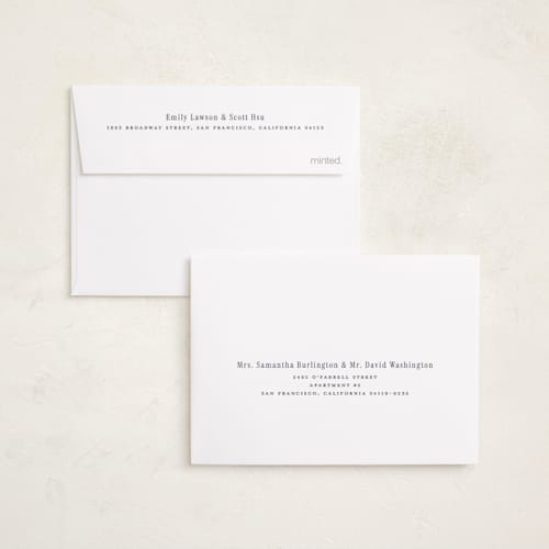 This is a navy graduation announcements with standard by Jennifer Wick called collegiate line printing on signature in petite