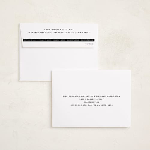 This is a shadow graduation announcements with standard by taylorVdesign called highlight reel printing on signature in petite