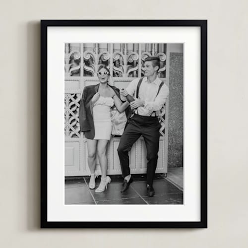 This is a black frame photo art by Minted called matted framed photo (11" x 14") printing on signature in matted 11x14