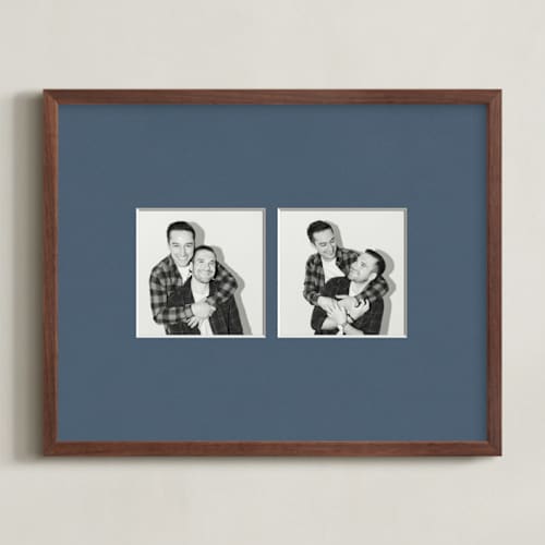 This is a indigo photo art by Minted called matted framed photo: duo indigo mat (14" x 11") printing on signature in matted 11x14