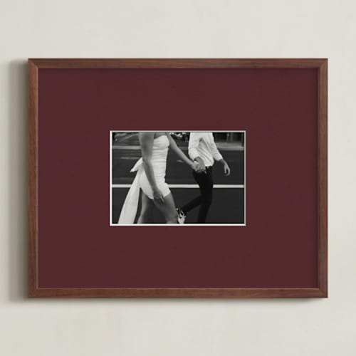 This is a burgundy photo art by Minted called matted framed photo: burgundy mat (14" x 11") printing on signature in matted 11x14