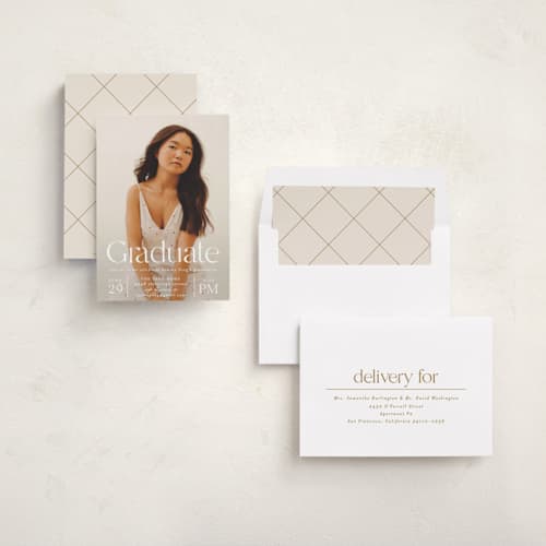This is a dove graduation invitations with standard by Erin L. Wilson called typeset printing on recycled smooth signature in standard