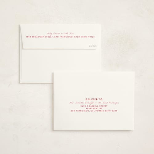 This is a ruby graduation invitations with standard by Erin Kessler called grad! printing on signature in standard